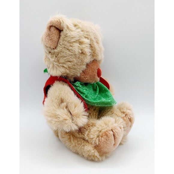 Dan Dee Storybook Original Vintage Teddy Bear w/Vest & Scarf Plush 10” Toy - Picture 2 of 4
